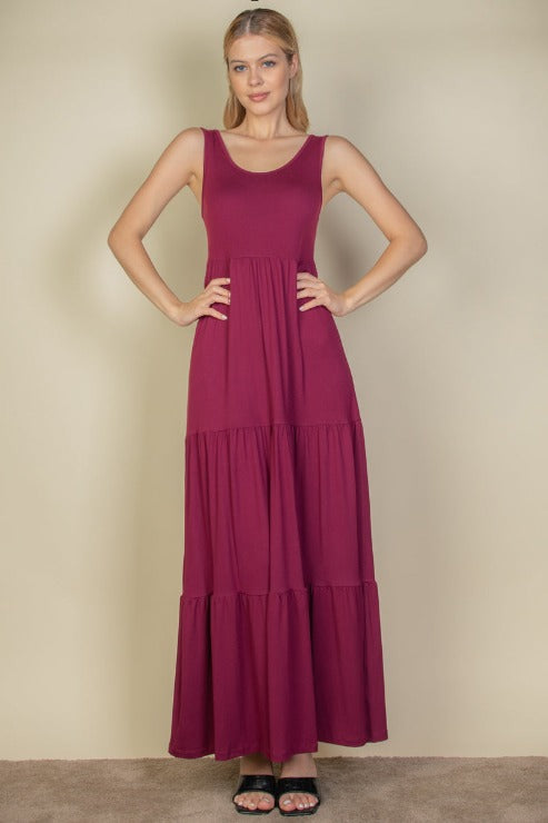 Solid Layered Hem Dress (CAPELLA)-6