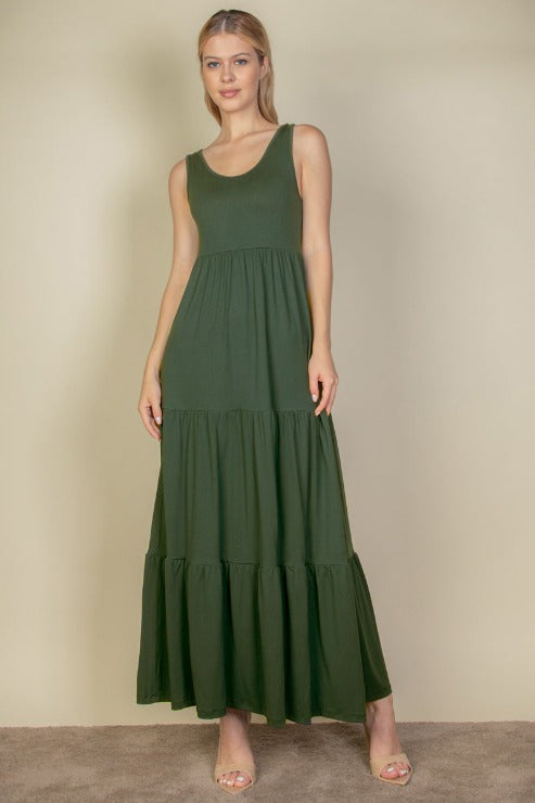 Solid Layered Hem Dress (CAPELLA)-7