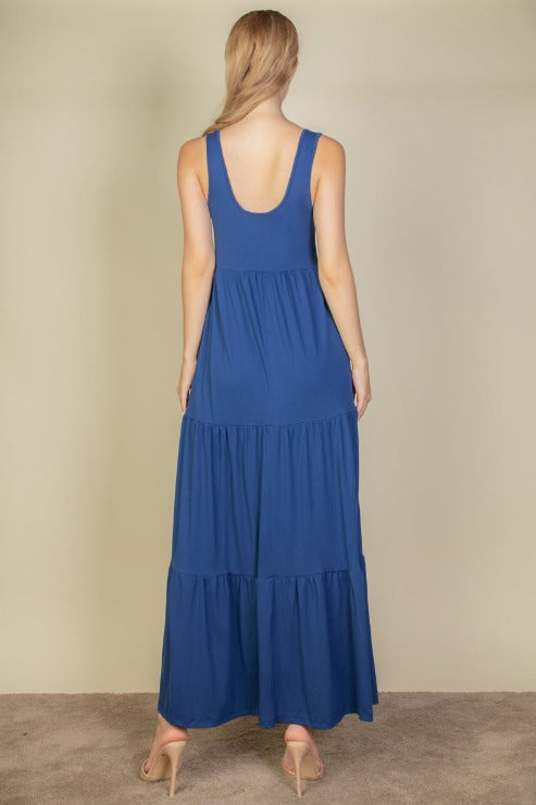 Solid Layered Hem Dress (CAPELLA)-3